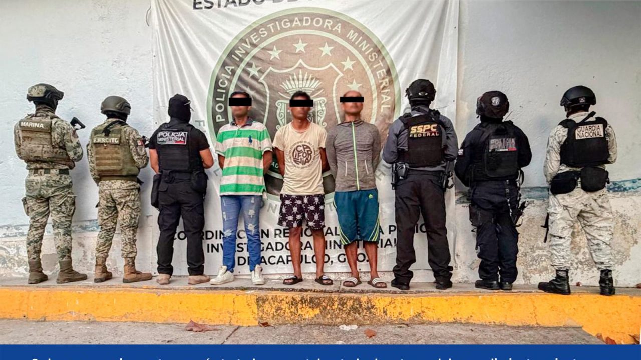 Acapulco | Detienen a tres presuntos responsables de ataque a gravilleros del río de La Sabana