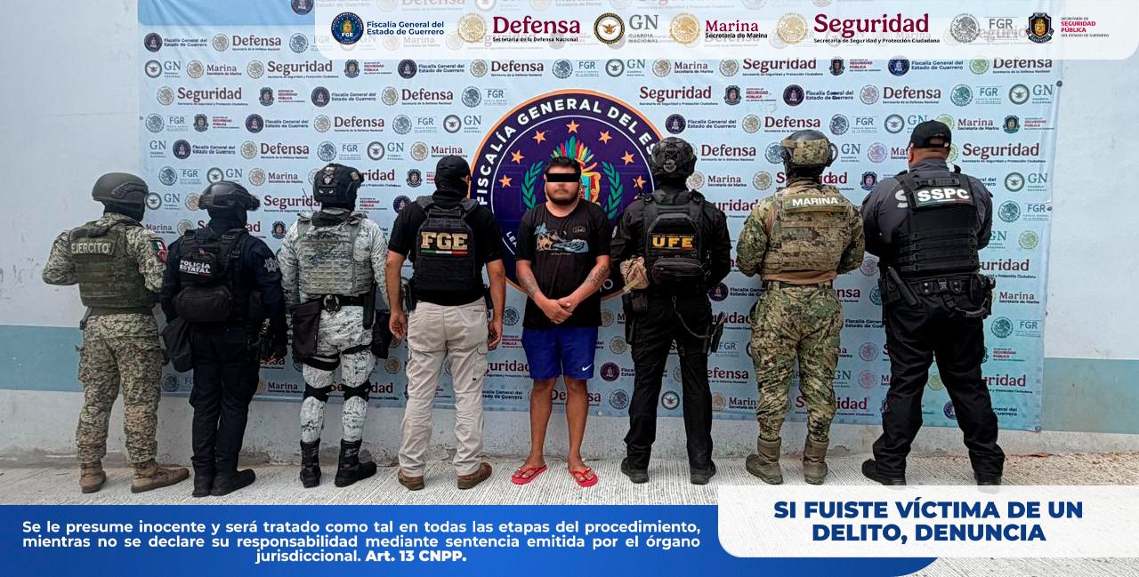 FGEGuerrero cumplimenta orden de aprehensión por homicidio calificado en Acapulco