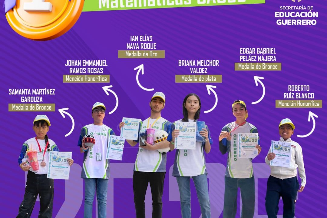 Guerrero destaca en Concurso Nacional de Matemáticas al obtener cuatro medallas Chilpancingo, Gro.